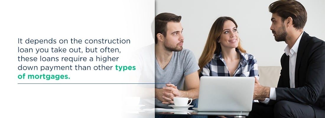 Graphic: What percent are you asked to put down for a construction loan?