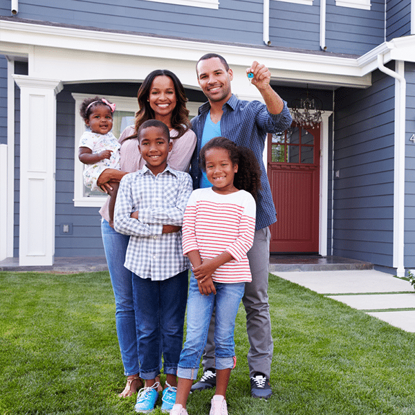 couple with three kids