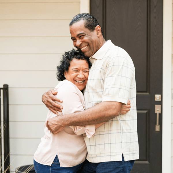 homeowners hugging